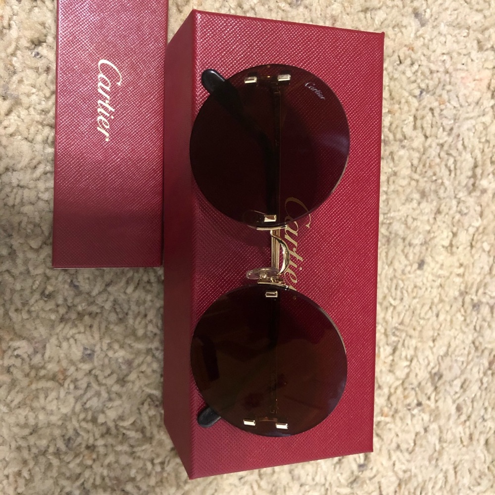 Authentic new Cartier round circle sunglasses